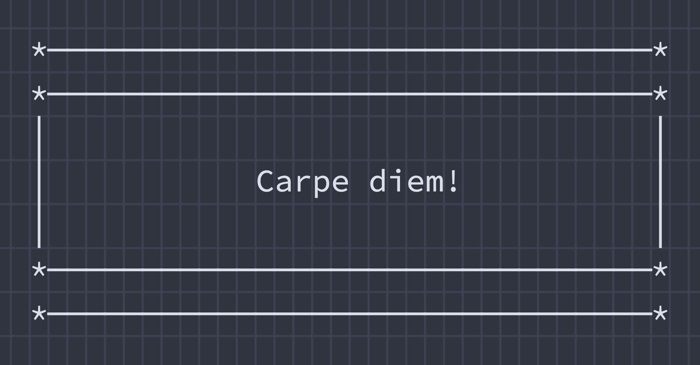 "Carpe diem" in ASCII art