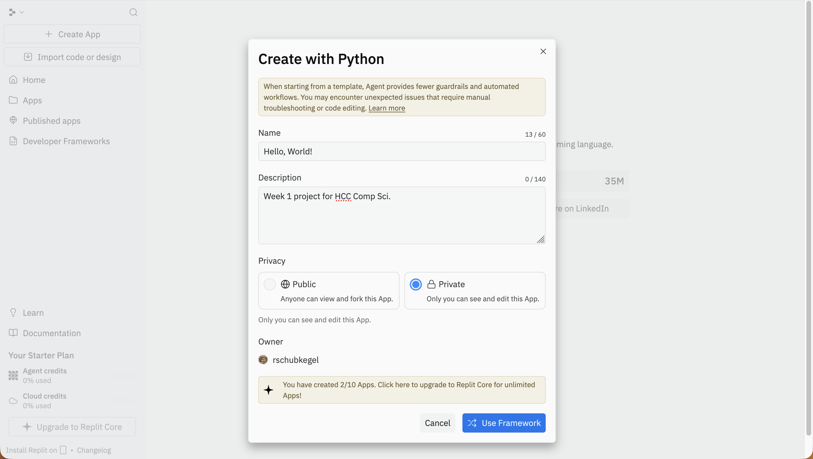 Python template settings